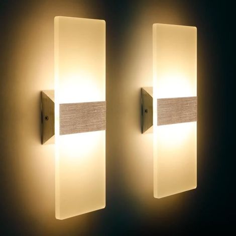ChangM Applique Murale LED 12W Lampe Moderne Design Up and Down Luminaires Muraux Intérieur de mur Lampe - 2 Pack (1/4)