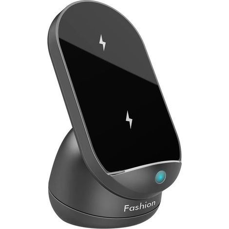 Neues 15-W-Schnellladegerät für Smartphones, vertikal, tragbar, mit automatischem Ladesensor – Schwarz (1/4)