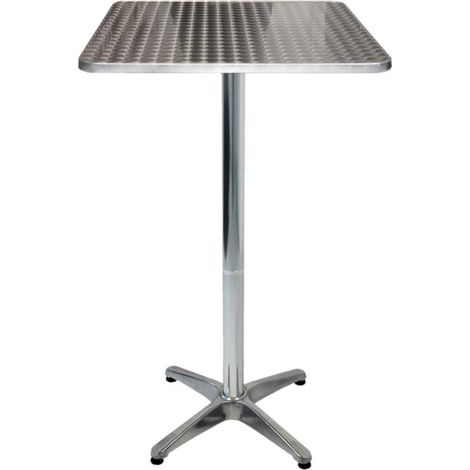 Tavolo da Giardino Quadrato in Acciaio inossidabile , Tavolino Balcone , Bar o Cucinaper arredo Esterni 606070/110cm