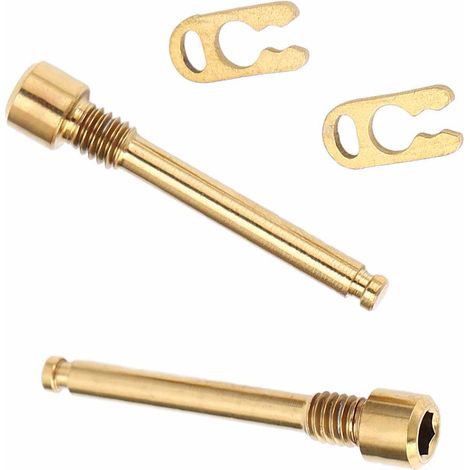 Lot de 2 vis de fixation pour plaquettes de frein à disque de vélo, en alliage de titane, avec circlips, pour VTT XT, couleur or. (1/5)