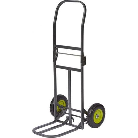 Diable de manutention pliable 200kg – Châssis acier – Roues increvables 20cm – Gain de place pour rangement – Feroce (1/5)