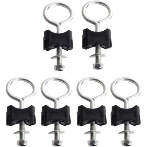 Accesorios para trampolines: tornillos para fijar trampolines, aptos para trampolines grandes (tornillos redondos de 6 mm - paquete de 6). (1/5)