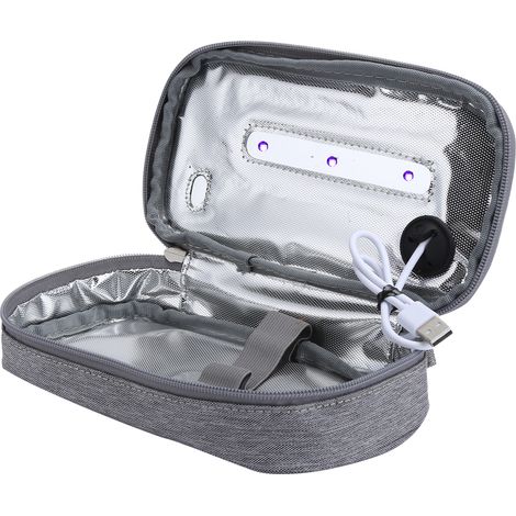 Sac de désinfection UV portable pour accessoires et montres, nettoyeur domestique pour bijoux avec recharge USB (1/5)