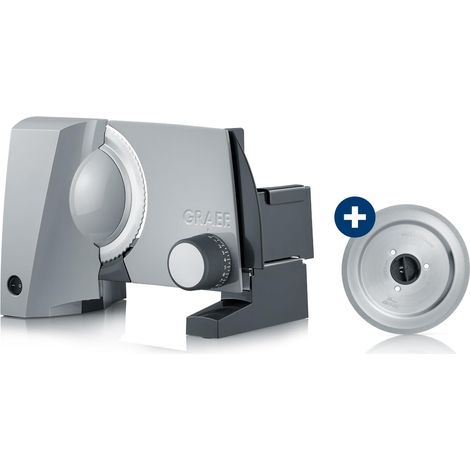 GRAEF G52 Affettatrice elettrica Made in Germany, lama Ø170 mm inox per prosciutto, taglio 0–20 mm, 170W, blocco bimbi, grigio