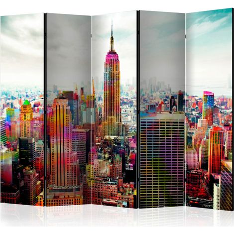 Paravent 5 Volets "Colors of New York City" 172x225cm (1/2)