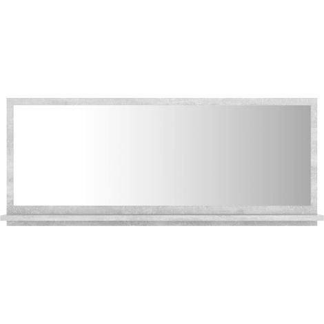 Espejo de baño 90 x 10,5 x 37 cm aglomerado gris 020006946