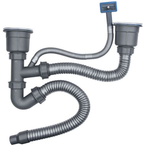 Tuyau flexible PVC pour lavabo/évier - Anti-odeurs - Montage simple sans outils (1/4)