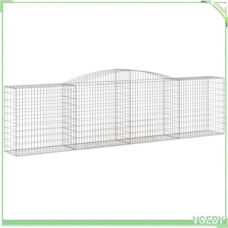 Panier de gabions arqué - FAFEICY - 153535 - 400x50x100/120 cm - fer galvanisé - Ø fil 3,5 mm (1/4)