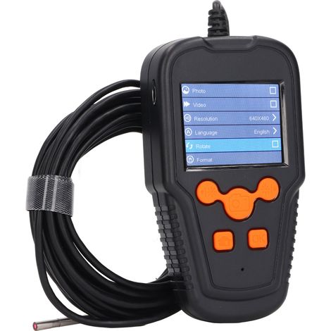 Endoscope industriel portable haute définition avec écran, objectif de 3,9 mm, écran LCD couleur de 2,4 pouces, caméra de canalisation 1080P, caméra de réparation et d'inspection automobile, endoscope (1/5)