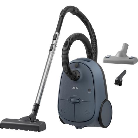 Aspirateur avec Sac, Variateur de Puissance, Sac S Ultra Longue Performance, Roues en Caoutchouc, Filtration HEPA, 55% Plastique recyclé, 850W, 3,5L, Bleu Denim (1/5)