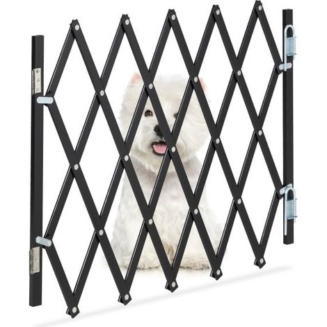Extendable dog barrier in black (1/5)