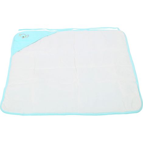 Couverture pour bébé nouveau-né à motif dessin animé mignon, douce et en coton bleu (1/5)