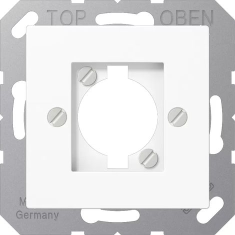 Jung Abdeckung für Lautsprecher-Buchse, Thermoplast, Serie AS/A, alpinweiß A568-1BFWW (1/2)