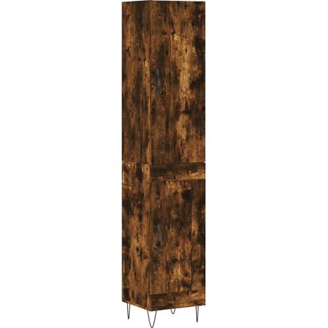 Credenza cassettiera mobile contenitore organizer cucina soggiorno salotto alto 345 x 34 x 180 cm legno ingegnerizzato marrone 020033216