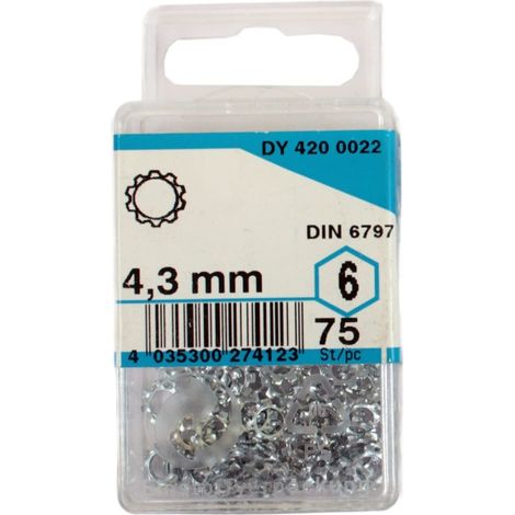 CONNEX - RONDELLE DENTATE ZINCATE 4,3MMP.75