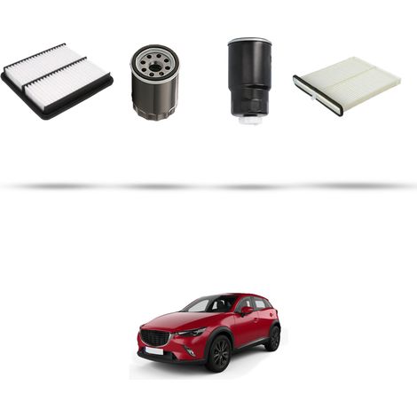 Kit tagliando 3 filtri compatibile con Mazda Cx-3 (DK) Skyactiv-D 105 77kw dal 2015 (1/5)
