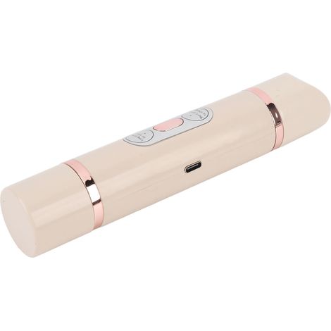 Tondeuse pubienne 2 en 1 pour femmes, double tête, rechargeable par USB-C, électrique, pour jambes, aisselles, lèvre supérieure et maillot (brun). (1/5)