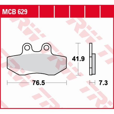 PASTILLAS DE FRENO TRW ZF KH256 ORGÁNICAS APRILIA RX 50 '91-'94, RED ROSE 125 '90-'95, BETA RR 50 '99-'06, RIEJU MRX/SMX 50/125 '02-'10, SHERCO 50 ENDURO '02-'07 DELANTERO