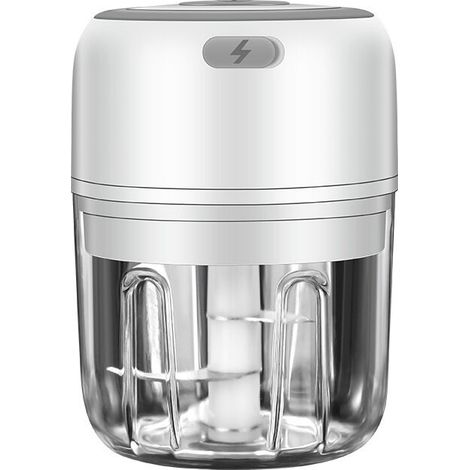 Hachoir Électrique,250ML Hachoir à Viande Électrique sans Fil Mini Mixeur Portable pour Aliments pour Bébé,Viande,Ail Lefou (1/5)
