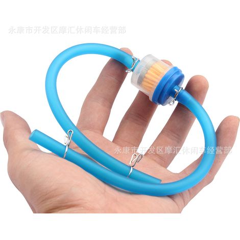 Off-road motorcycle ATV four-wheel beach buggy GY6 skateboard fuel filter oil filter oil line clip kit blue (1/4)
