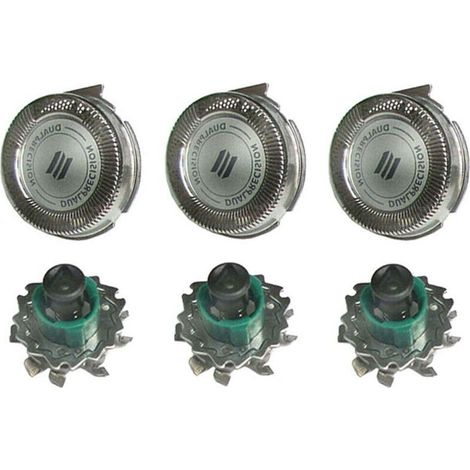 Set mit 3 Ersatzklingen für Philips RQ11 Rasierer. RQ10, RQ12, RQ32, RQ1185CC, RQ1195CC, YS1106, YS1108, RQ1050, RQ1075, RQ1060, RQ1090