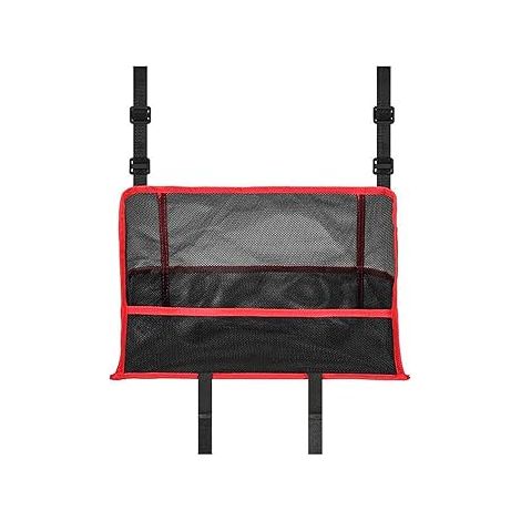 (Rotes) Auto-Handtaschen-Aufbewahrungsnetz, großes Netz für die Rückenlehne