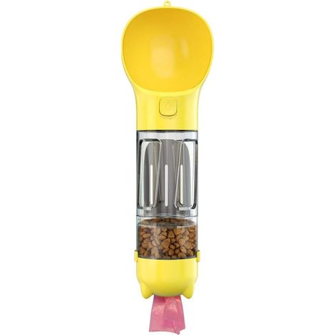 Bouteille d'eau pour chien, gourde de voyage portable 300 ml, sac anti-poussière, gamelle pour chien, distributeur de nourriture pour animaux (1/5)