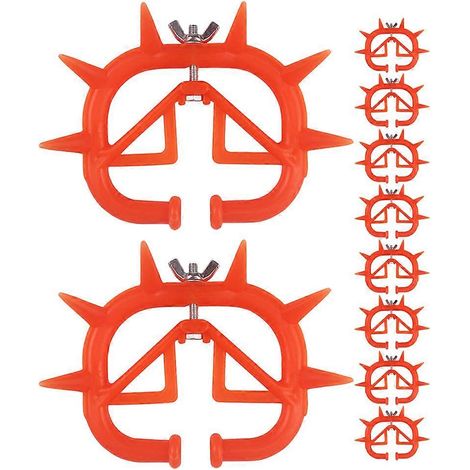 Pince-nez pour veaux sevrés, outil de sevrage en plastique et fer orange, lot de 10 (1/5)