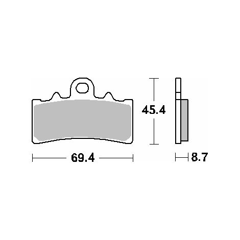 Plaquettes de frein SBS KH606 STREET STANDARD CÉRAMIQUE NOIRES COMPATIBLES AVEC : KTM 125/200/390 DUKE AVANT