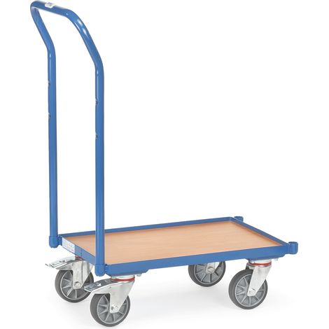 Fetra Eurokasten-Roller mit Holzwerkstoffplatte, Schiebebügel und 15 mm hohen Rand (1/2)