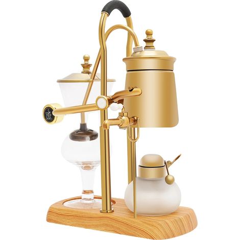 Siphon-Kaffeemaschine, manuelles Brühen, Retro-Design, Gold (1/2)