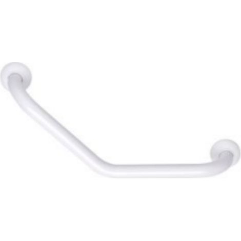 Barre de maintien coudée PMR PELLET Essentiel confort aluminium époxy blanc (1/5)