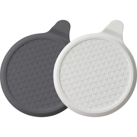 Universeller Saugnapf-Abflussstopfen, 18 cm flexibler Silikonstopfen für Waschbecken, Küchen und Duschen (2er-Pack Grau+Weiß) (1/5)