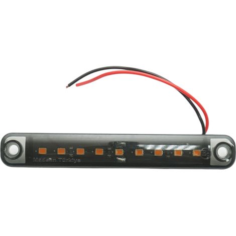 Luce di posizione laterale a LED sottile 12-24V giallo fumé 100x15x10mm FR0176 (1/4)