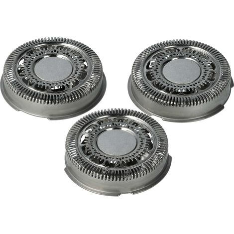 vhbw 3x testina di ricambio compatibile con Philips Shaver series 7000 rasoio elettrico, argento