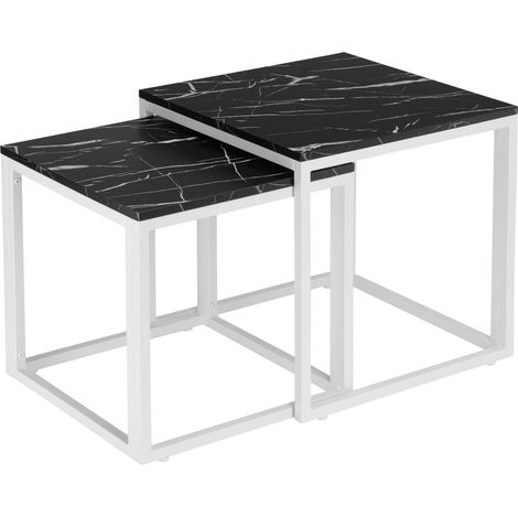 Couchtische WEISS PRAVEN SCHWARZER MARMOR