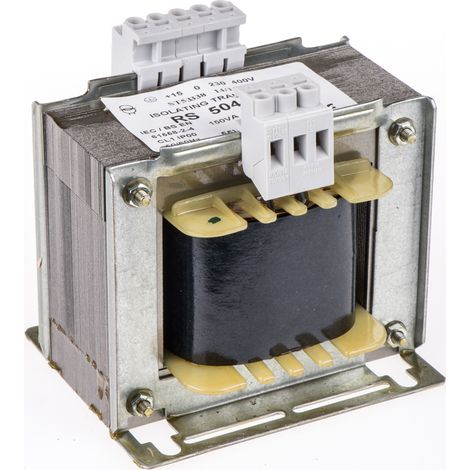 Transformateur d'isolement, Vin 230 V ac, 245 V ac, 400 V ac, 415 V ac, Vout ±55V c.a., 150VA, sorties ( Prix pour 1 )