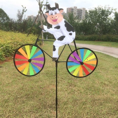 1 Moulin à vent, forme animal 3D, plastique et résine, décoration jardin, extérieur