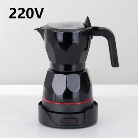Cafetière électrique Moka (noire) 150 ml, simple et portable.