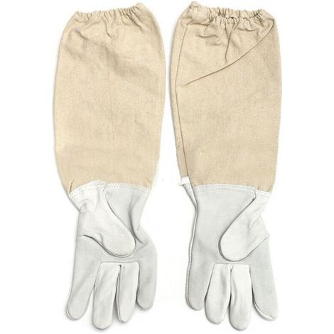 Gants d'apiculture en cuir de chèvre respirants et confortables avec manchette élastique, fournitures d'apiculture XXL (1/2)