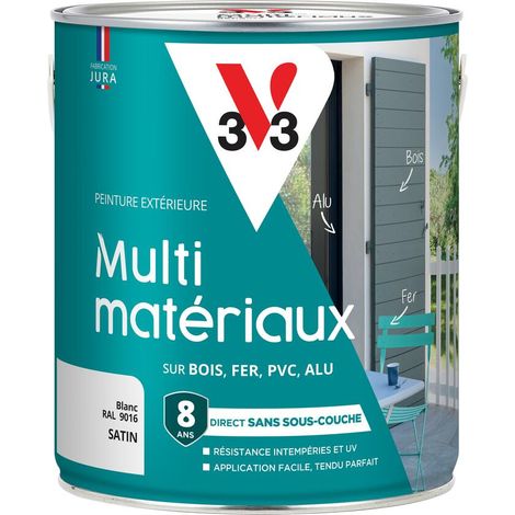 Peinture extérieure Multi-matériaux V33 Blanc satin 2,5L