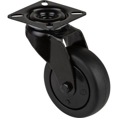 BS Rollen Lenkrolle A800.A85.075 mit Platte, Ø 75 B 25mm, 60kg TPR (1/2)