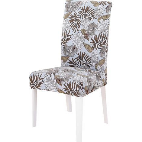 Housse De Chaise De Salle À Manger Élastique 6 Pièces Housse De Chaise Universelle Imprimée Housse De Chaise Antidérapante Pour La Maison Hôtel Restaurant
