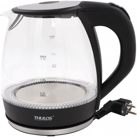 Bouilloire de 1,7 litre avec éclairage LED bleu, ébullition efficace et style moderne Offre exclusive