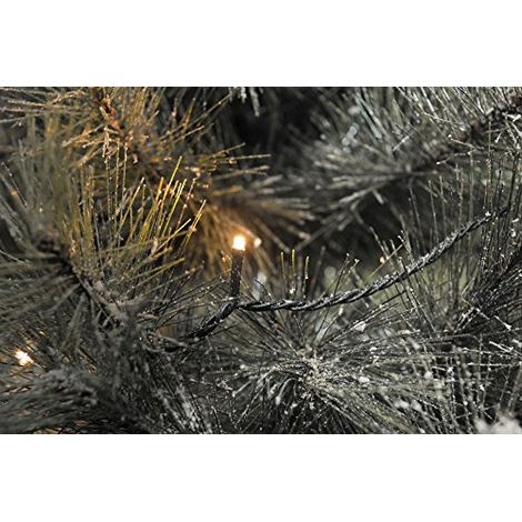 Konstsmide 3641 – 810 LED catena luminosa, con effetto Glimmer/per esterno (IP44)/160 bernsteinfarbene diodi (80 glimmend)/24 V Trasformatore da esterno/cavo nero (1/3)