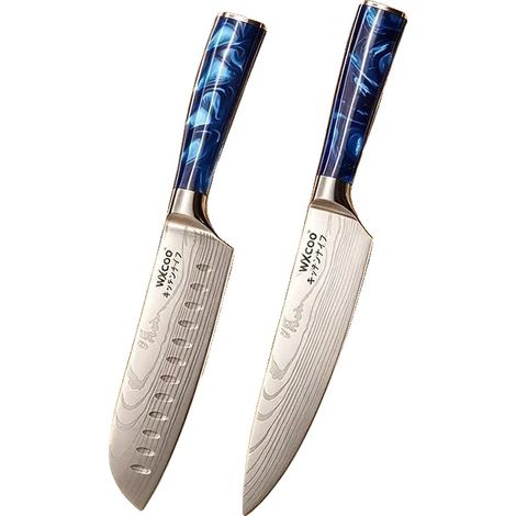 Juego de cuchillos de chef, construcción de acero inoxidable, mango ergonómico, cuchillo de cocina (1/2)