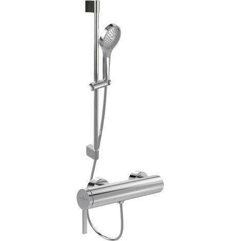 Mitigeur mécanique douche VILLEROY ET BOCH Dawn Chrome + Ensemble de douche VILLEROY ET BOCH Verve Showers 3 jets
