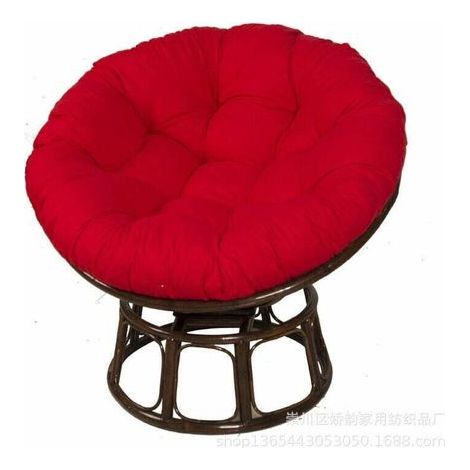 BUNTHAUS Papasan-Rundstuhlkissen, Gartenkissen, Rattan-Sesselkissen, Hängesesselkissen, abnehmbares Sesselkissen für drinnen und draußen (4040 cm, rot)