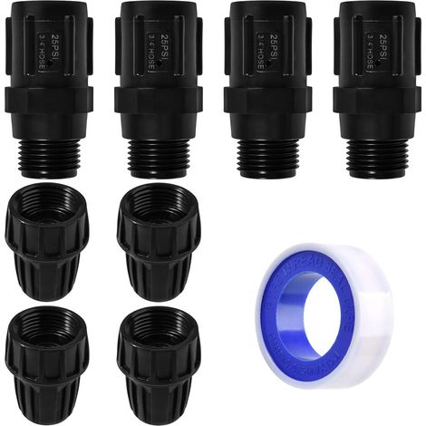 25 Psi Kit adaptateur de robinet régulateur de pression pour irrigation goutte à goutte Réducteur pression Vanne à faible débit Idéal pour les systèmes d'irrigation Distribution Régulateur (1/4)