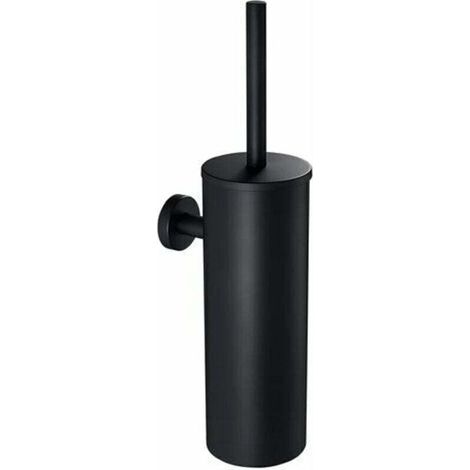 Auralum Noir Brosse de Toilette avec Porte-balai WC Mural pour Salle de Bains en Acier Inoxydable (1/4)